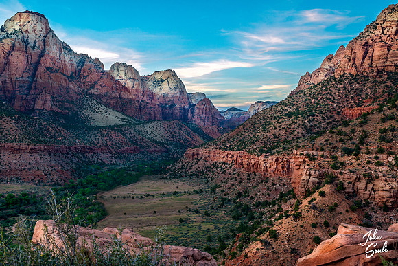 Zion Valley at Sunset
