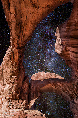 Double Arch with Milky Way