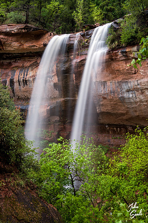 Zion - Lower Emerald Pool Double Waterfall I