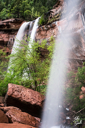 Zion - Lower Emerald Pool Triple Waterfall III