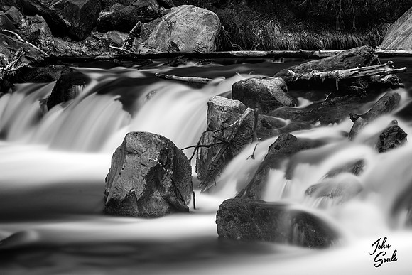 Zion - Virgin River (B&W)