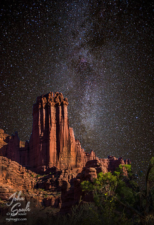 Milk Way over Fisher Towers, Utah