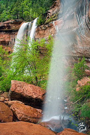 Zion - Lower Emerald Pool Triple Waterfall II