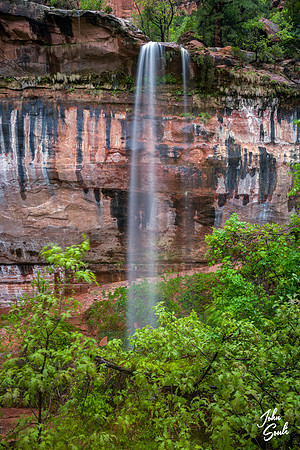 Zion - Lower Emerald Pool Single Waterfall I